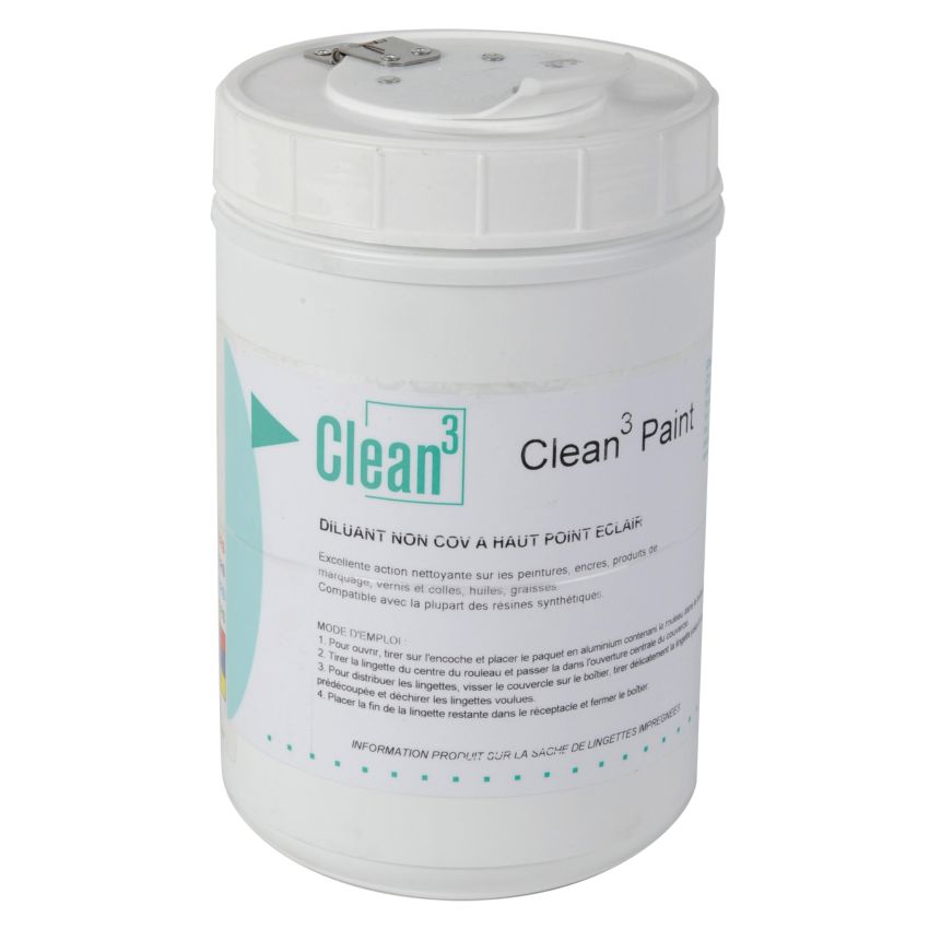 Lingettes nettoyantes pour peintures et vernis Clean3 Paint Clean3