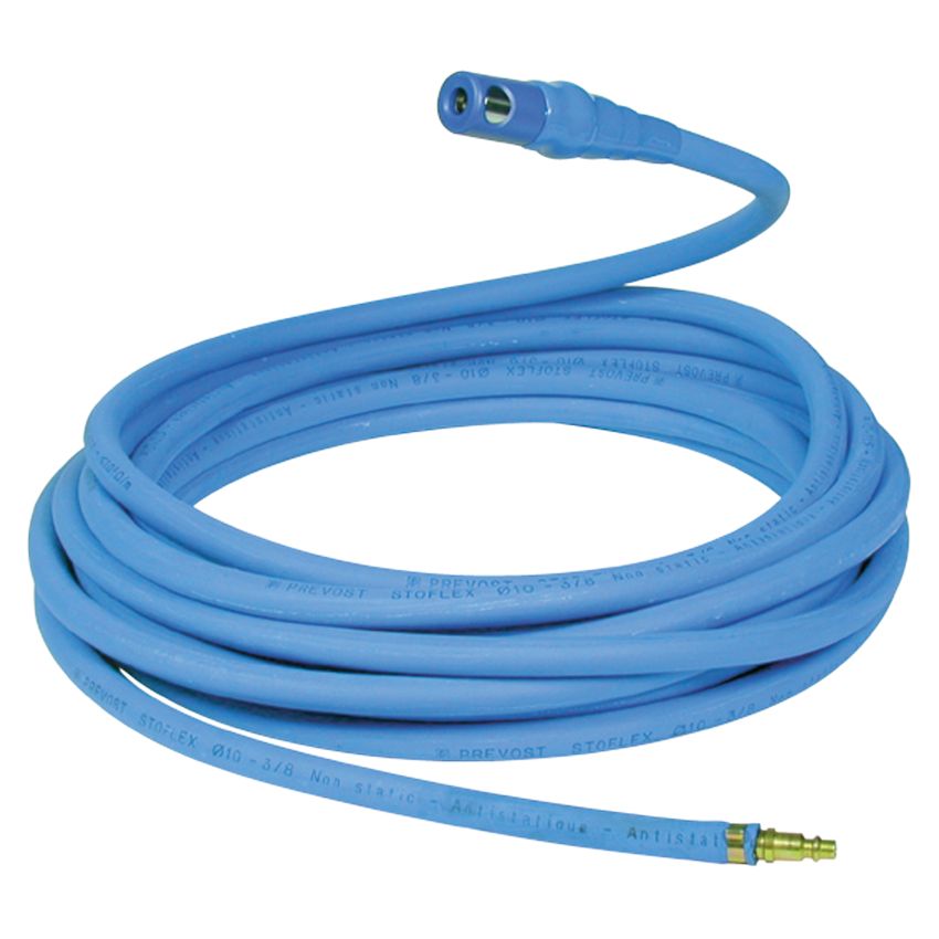 Rallonge air comprimé caoutchouc antistatique Ø 10 x 18 mm avec raccord Prevost