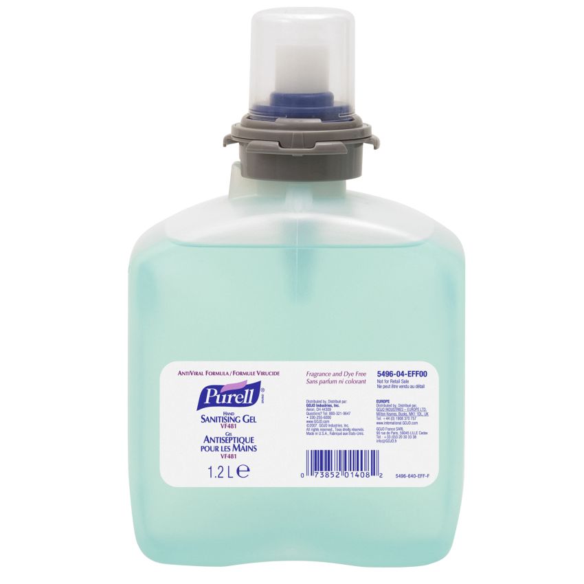 Lot 4 cartouches gel hydroalcoolique Purell® VF481TM, 1,2 L Purell