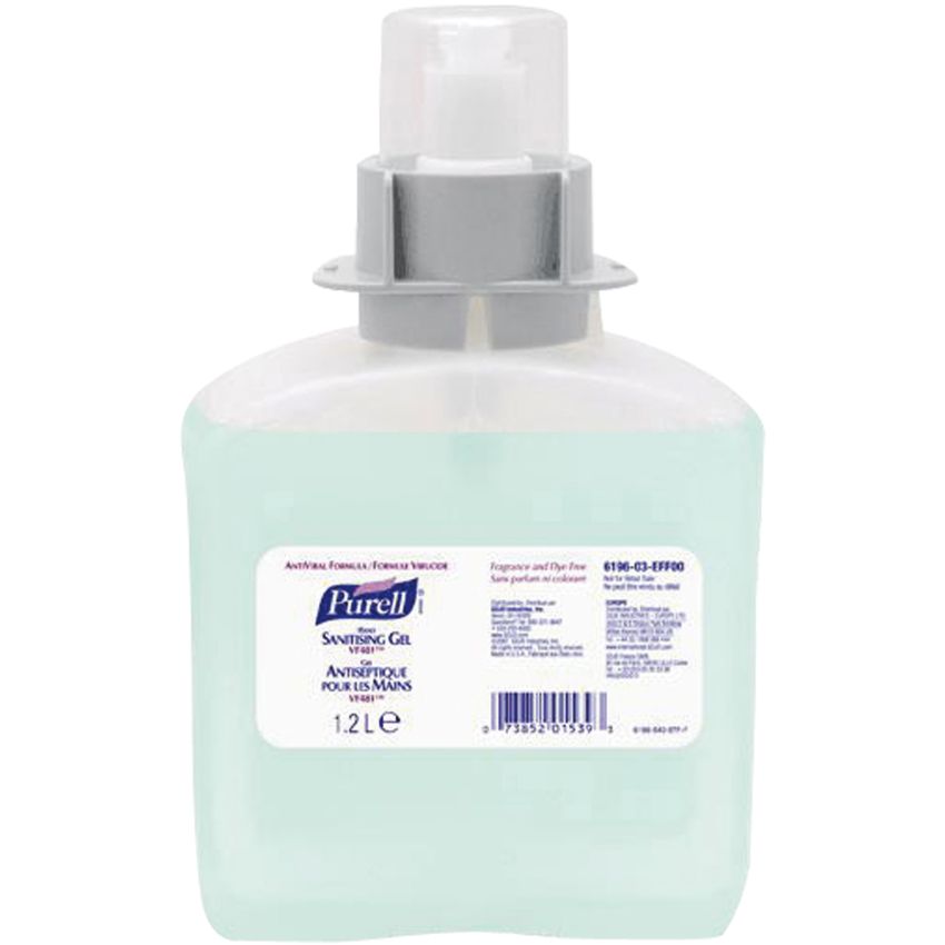 Lot 3 cartouches gel hydroalcoolique Purell® VF481TM, 1,2 L Purell