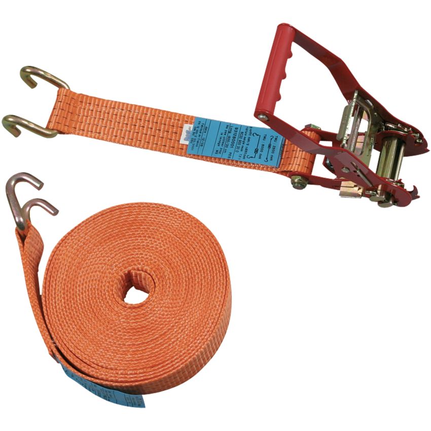 Sangle d'arrimage textile 2500 daN 50 mm, boucle à cliquet PMS Industrie