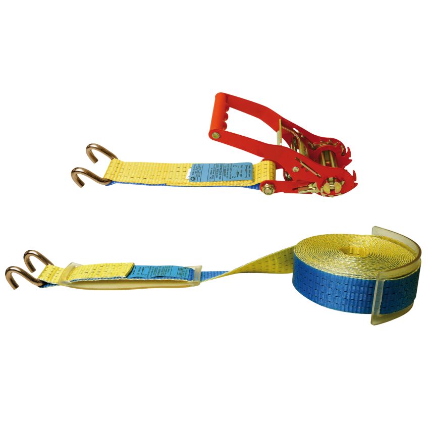 Sangle d'arrimage textile bicolore 2000 daN 50 mm, boucle à cliquet PMS Industrie