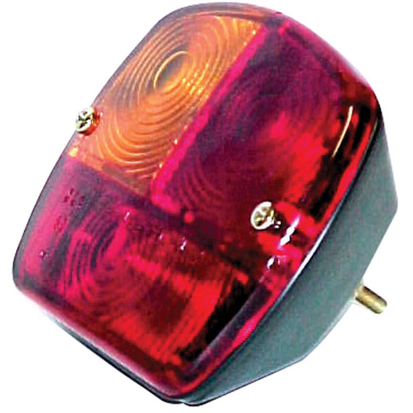 Feu halogène de gabarit arrière droit rouge avec clignotant orange et éclaireur de plaque ABL Lights