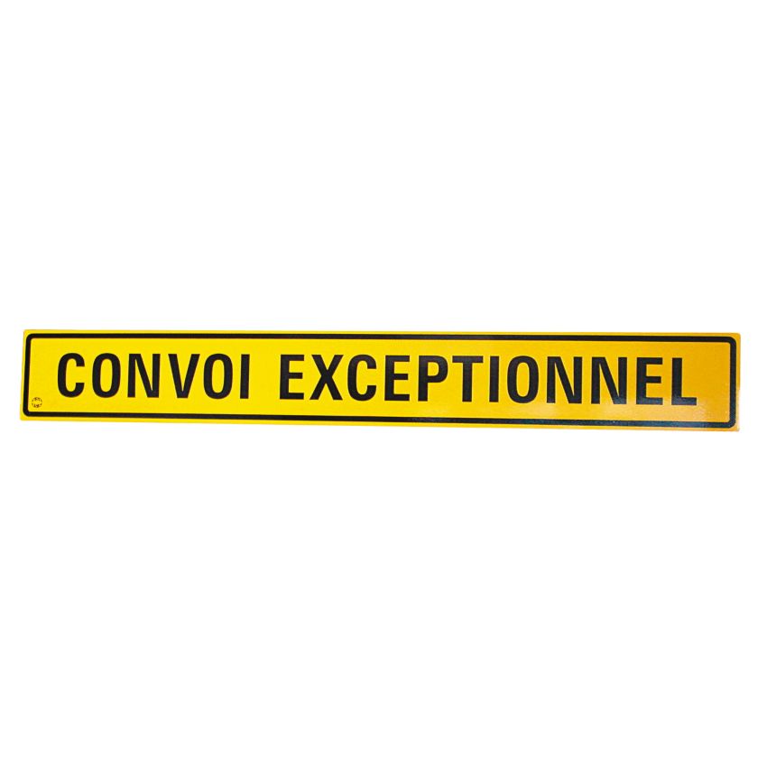 Plaque de signalisation en métal  convoi exceptionnel