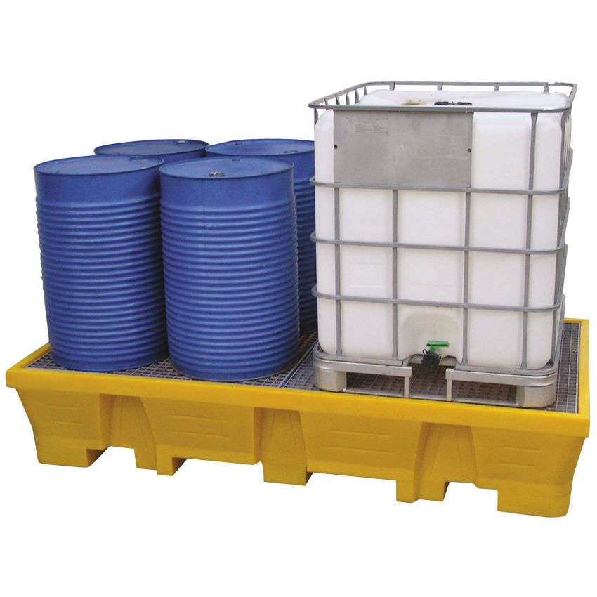 Bac de rétention polyéthylène 2 cubitainers, 1050 litres EMP