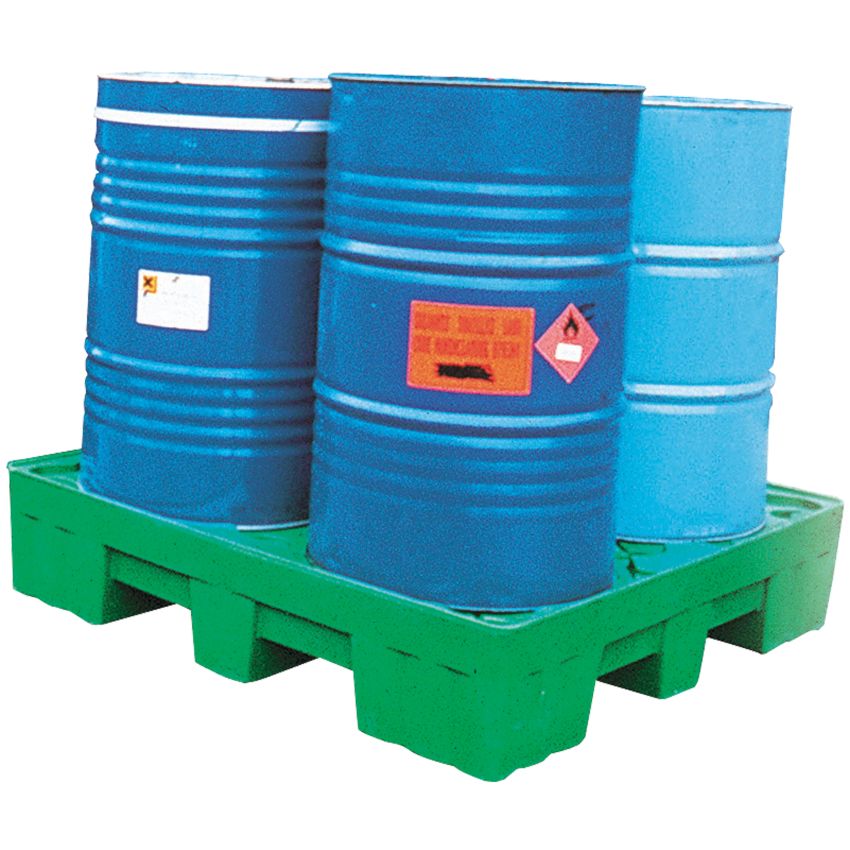 Palette de rétention polyéthylène 4 fûts, 240 litres Linpac Allibert