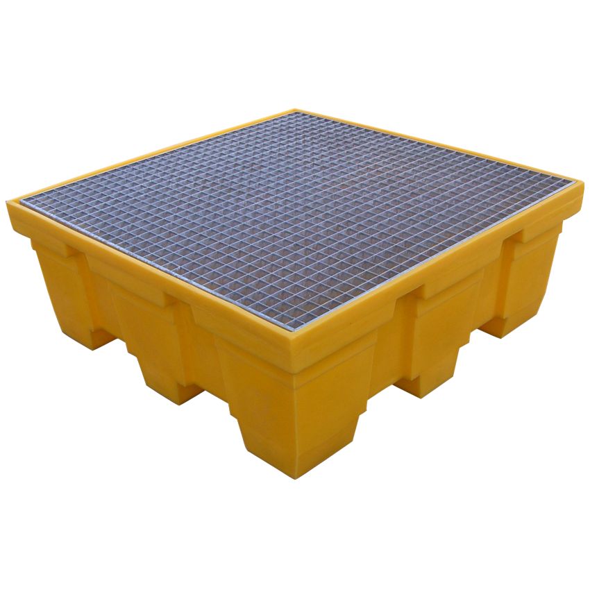 Bac de rétention polyéthylène 4 fûts, 450 litres EMP