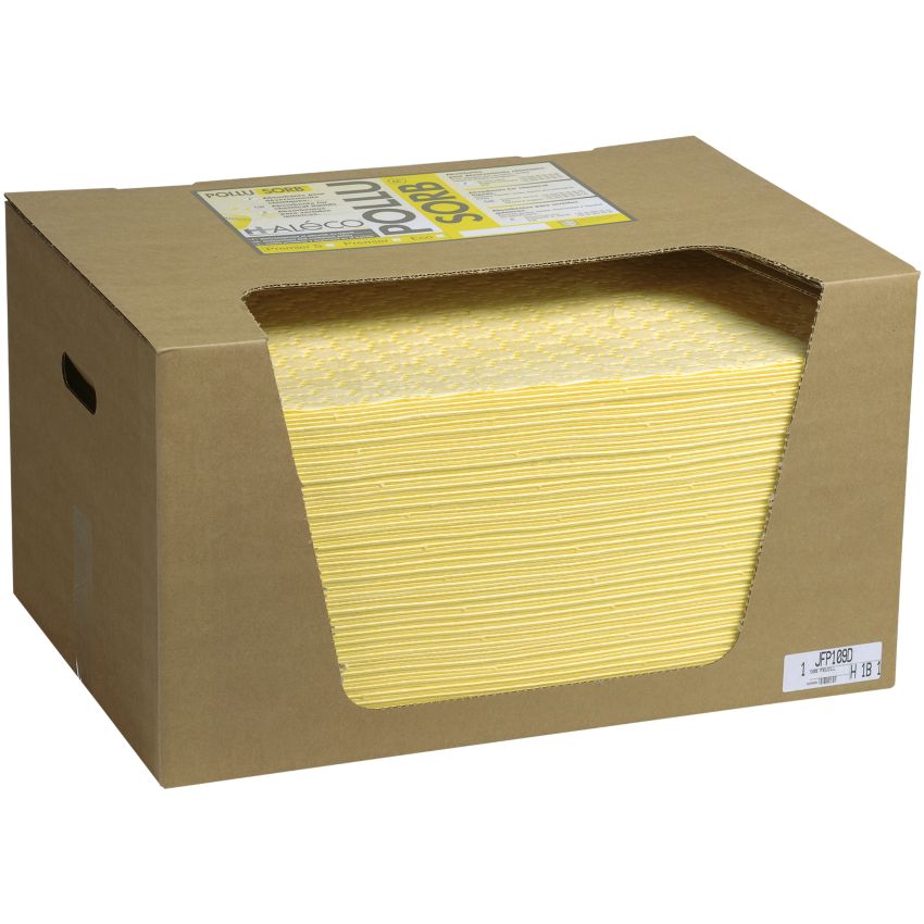 Feuilles absorbantes produits chimiques spécial maintenance Pollusorb