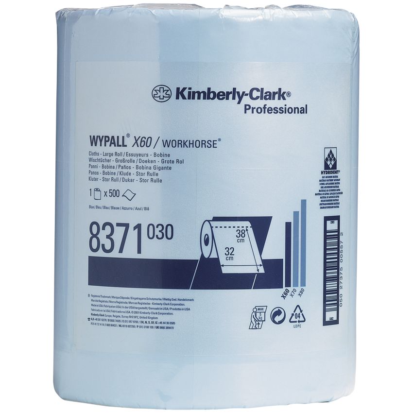 Chiffons blancs Wypall® X60 pour essuyage courant Kimberly-Clark