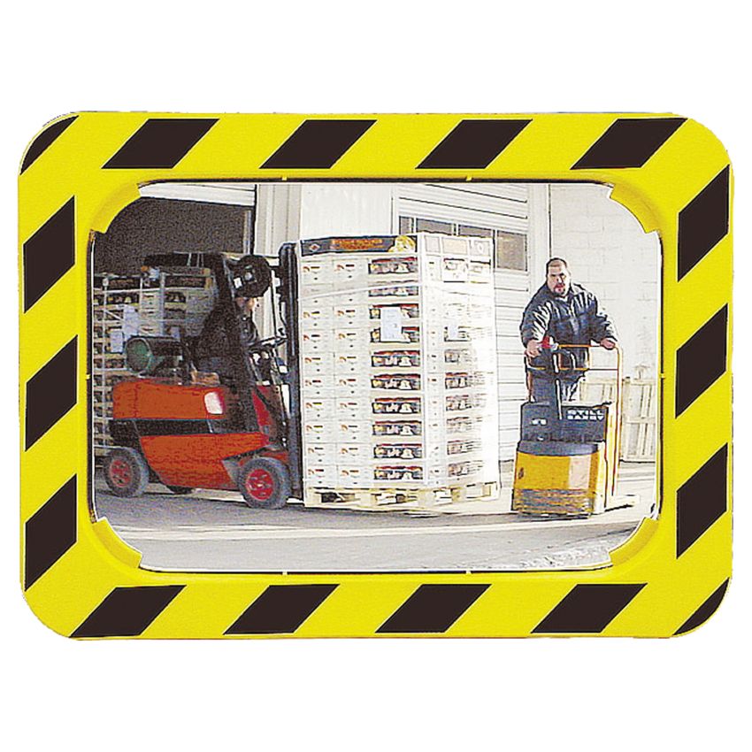 Miroir logistique intérieur/extérieur avec cadre, 680 x 500 mm Vialux