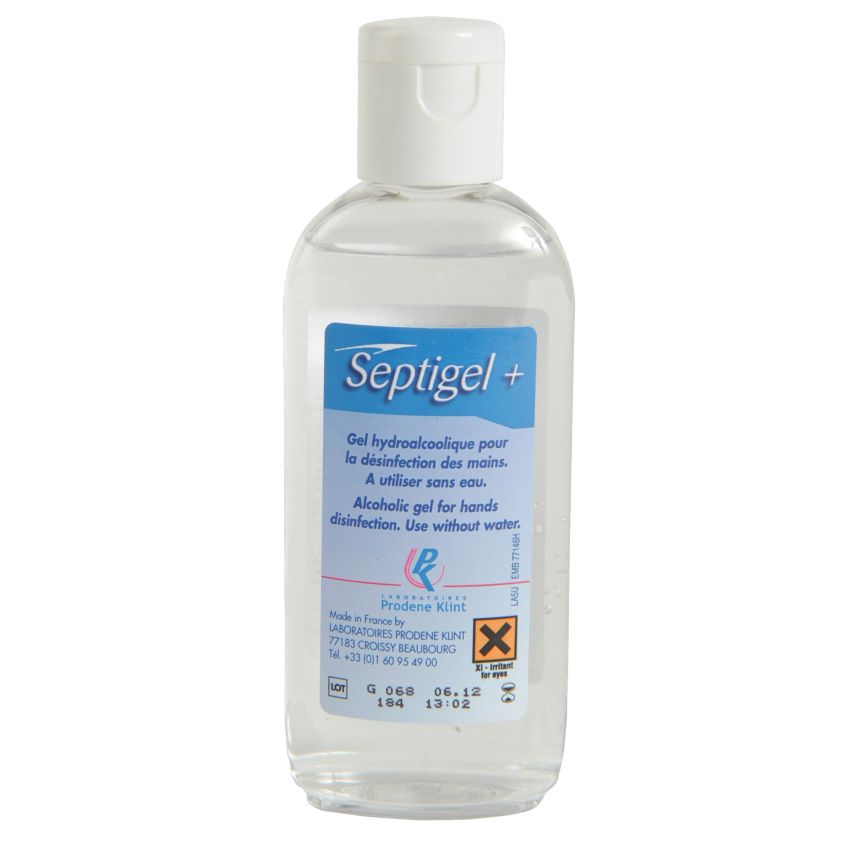 Lot 24 flacons gel hydroalcoolique Septigel+, 100 mL Prodene Klint