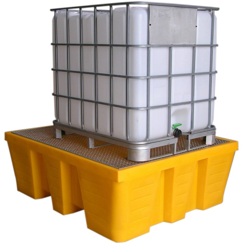 Bac de rétention polyéthylène 1 cubitainer, 1050 litres EMP