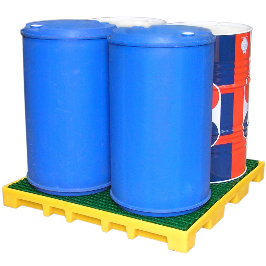 Plate-forme de rétention polyéthylène 4 fûts, 120 litres EMP