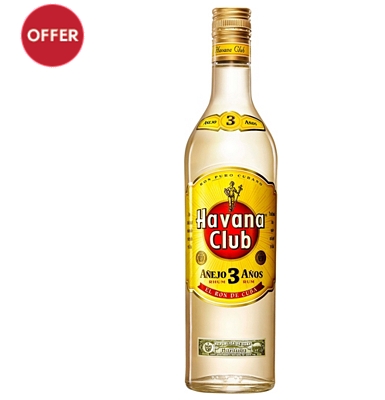 Havana Club Anejo 3-Year-Old White Cuban Rum                                                                                    