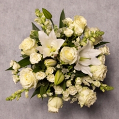 Large Scented White Lily & Rose Bouquet                                                                                         
