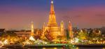 Abendliche Bootsfahrt auf dem Chao Praya