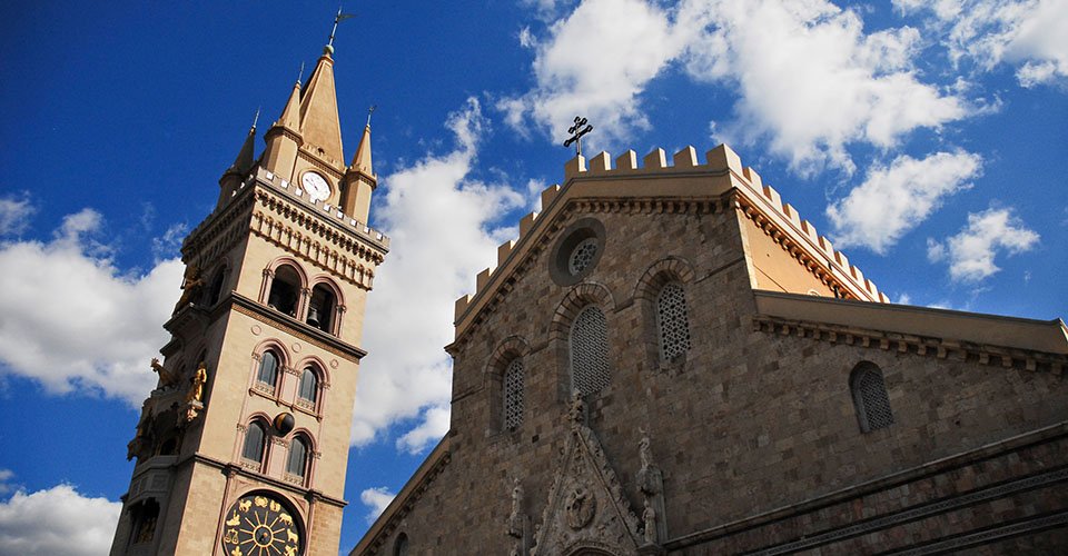 Messina’s Norman Duomo, Santa Maria Alemanna (built around 1150) Messina, Island of Sicily, Italy, Southern Europe.