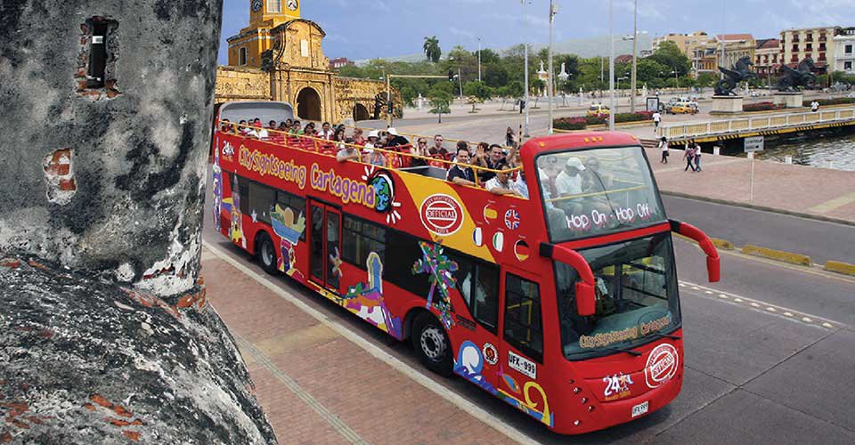 Hop-on-hop-off-Bus in Cartagena