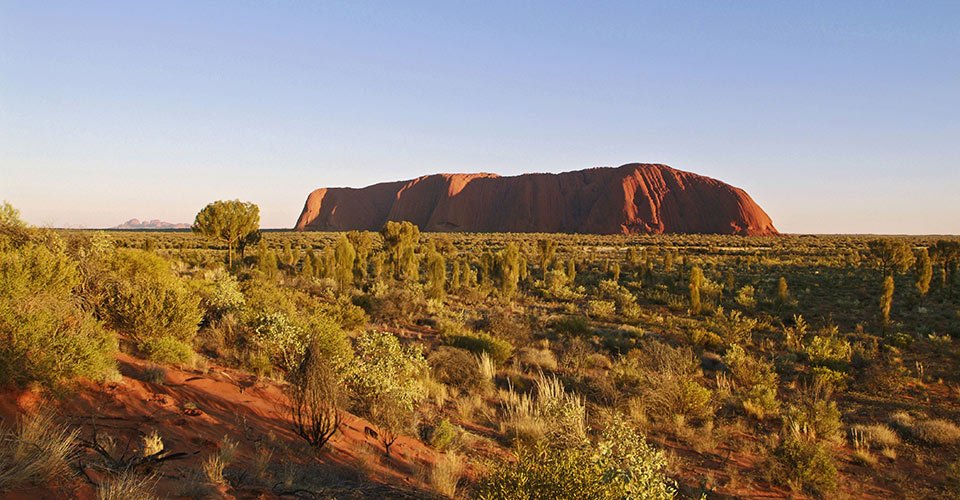 Uluru sunrise viewing area, Central Australia