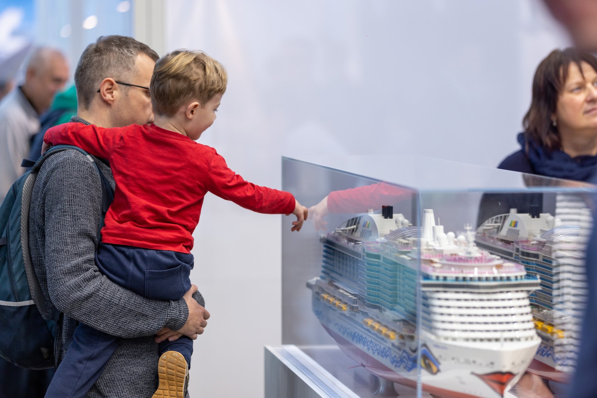 AIDA Modellschiff auf der Messe Stuttgart