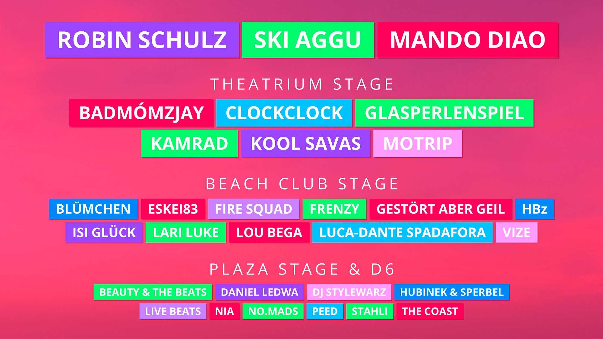 Line-up FESTIVAL Cruise 2025