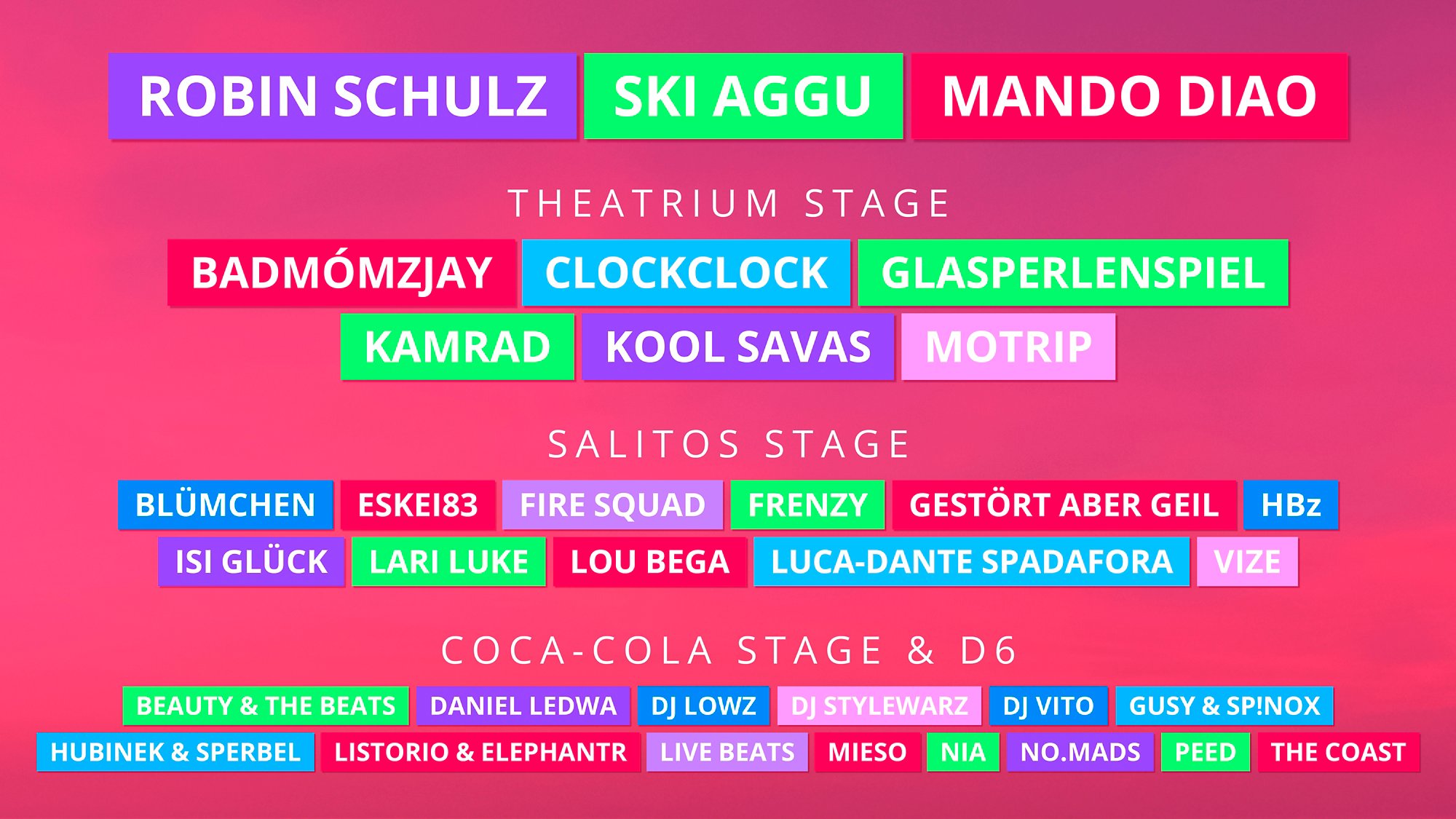 Line-up FESTIVAL Cruise 2025