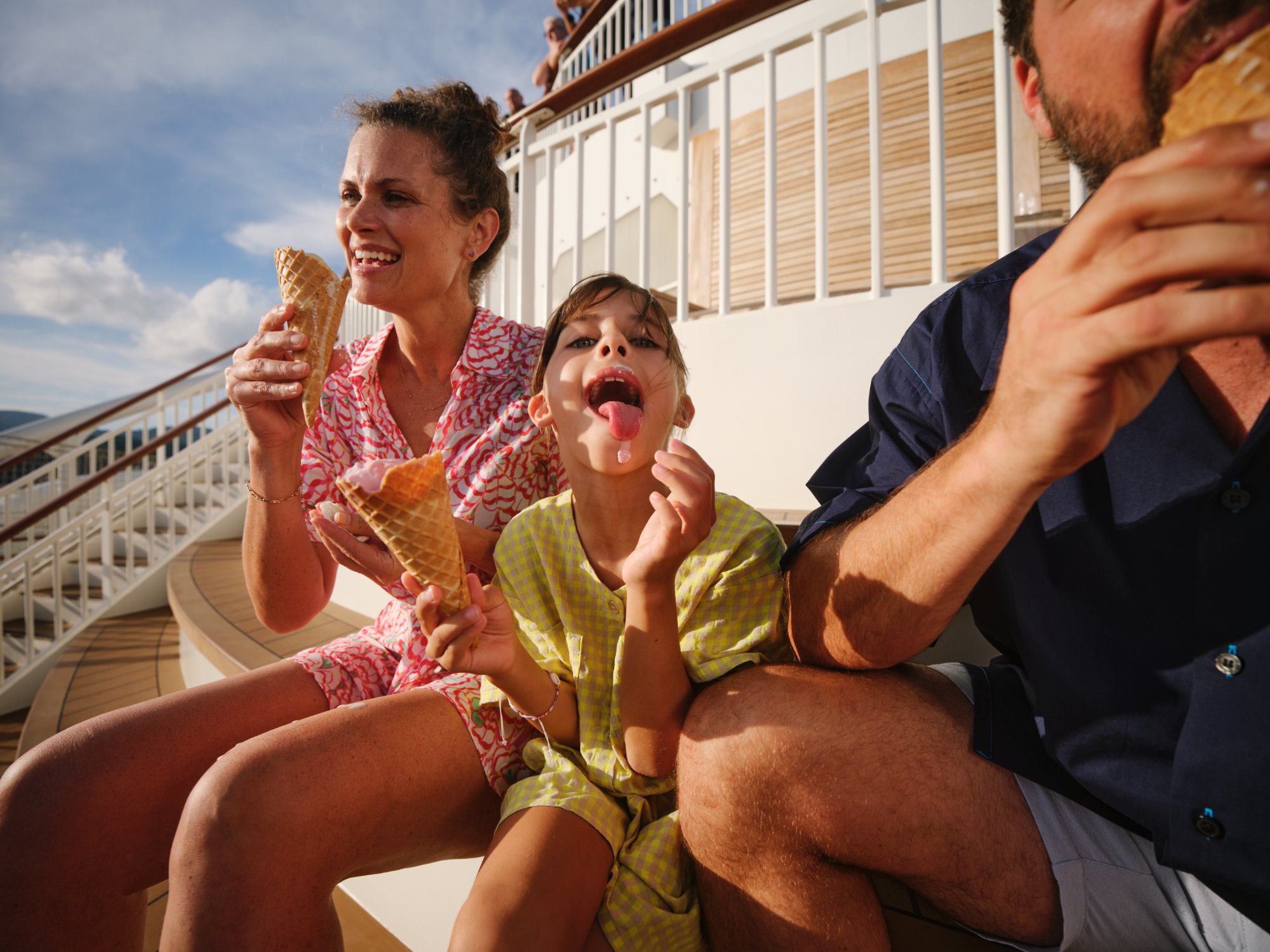 Familie an Bord von AIDA