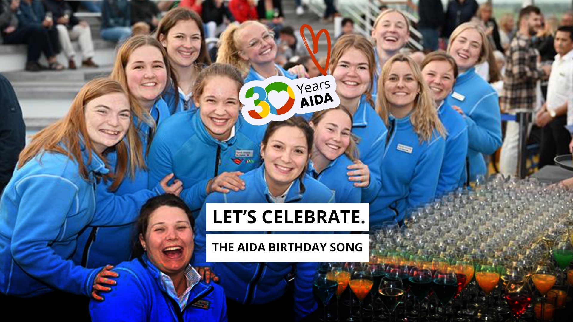 AIDA employees in front of AIDAnova
