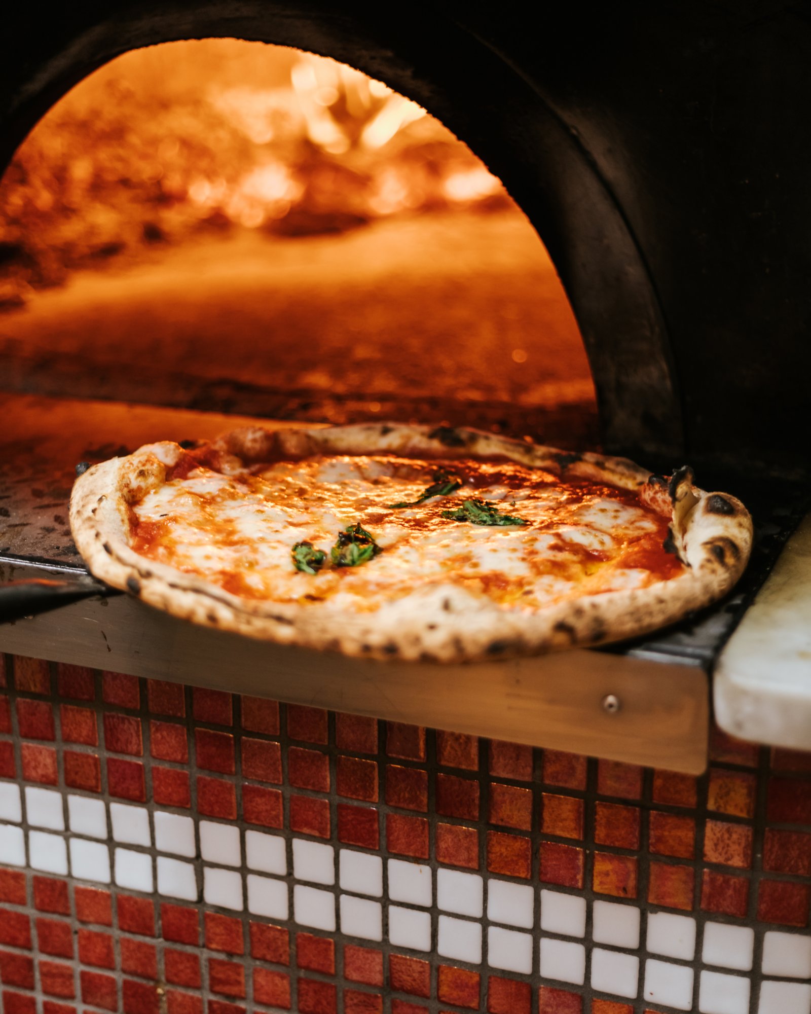 Pizza aus dem Ofen