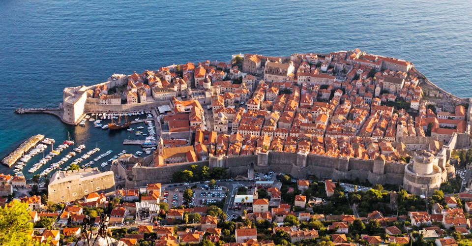 The UNESCO world heritage site of the Old Town of Dubrovnik, Croatia.