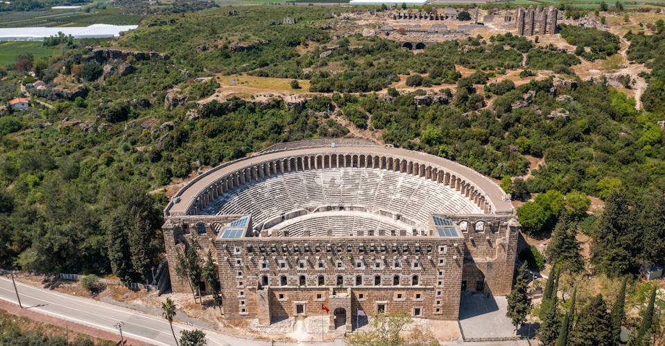 Aspendos Ancient Theater in Antalya, Turkey