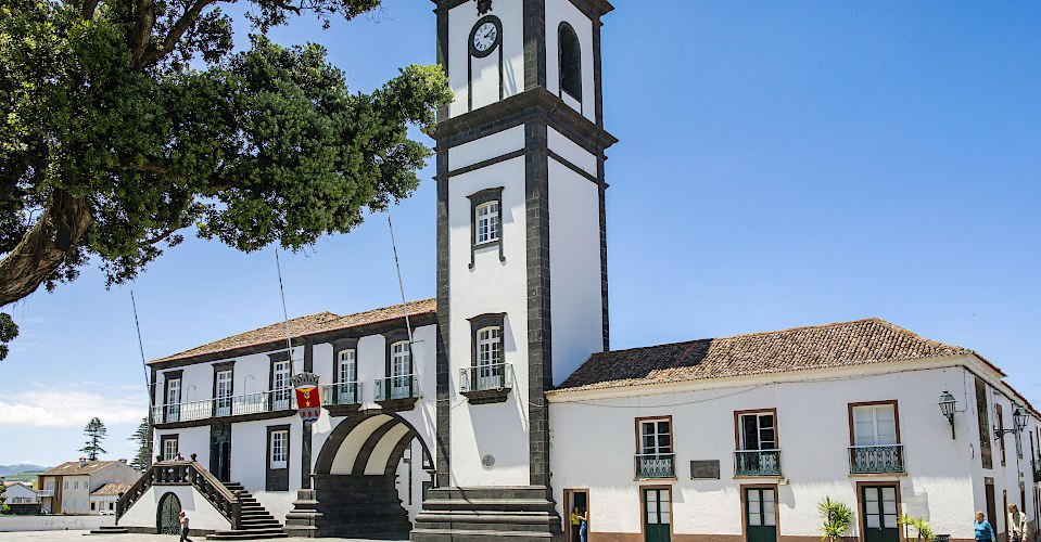 City Hall in Ribeira Grande, Sao Miguel Island, Azores archipelago, Portugal