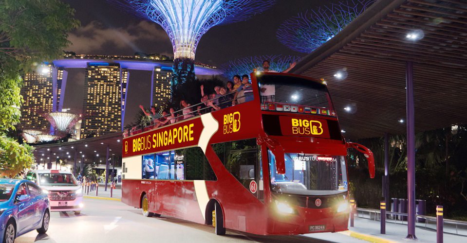Hop-on-hop-off-Bus in Singapur (24h Ticket)