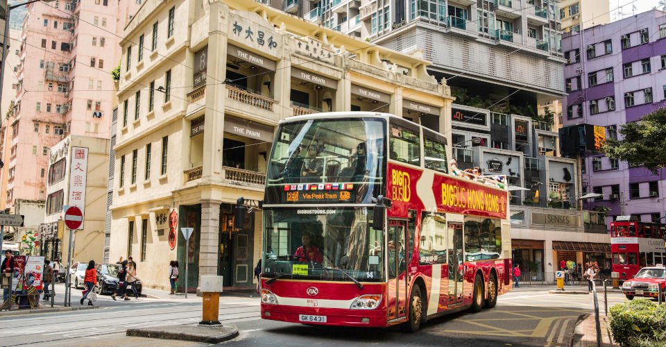 Hop-on-hop-off-Bus in Hongkong (24h Ticket inkl. Transfer)