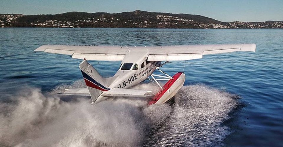Mit dem Wasserflugzeug über Haugesund