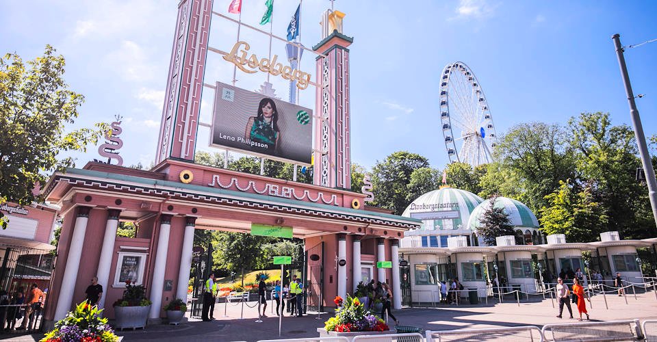 The entrance at Liseberg amusement park.