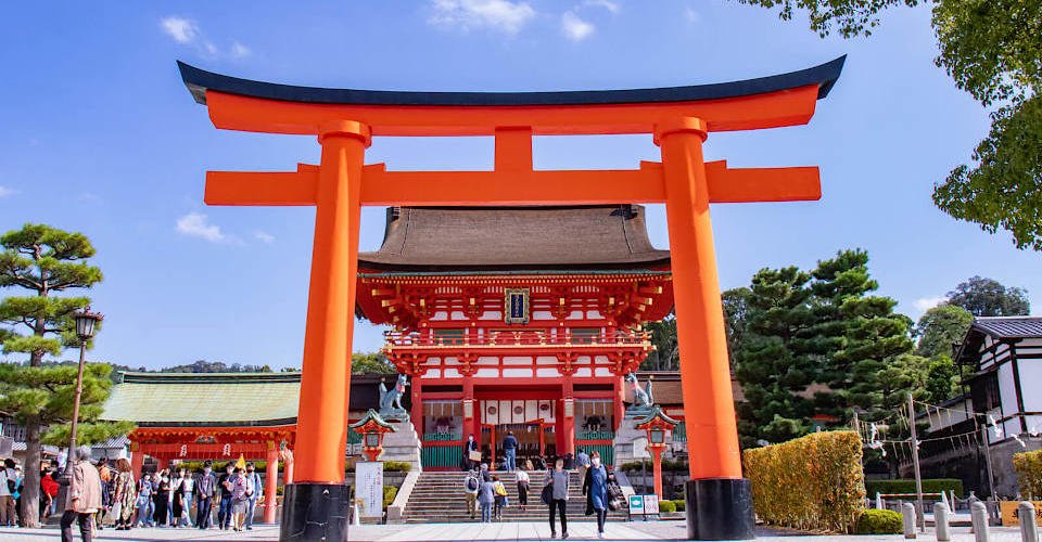 In Kyoto zum Fushimi Inari Schrein und Bambuswald