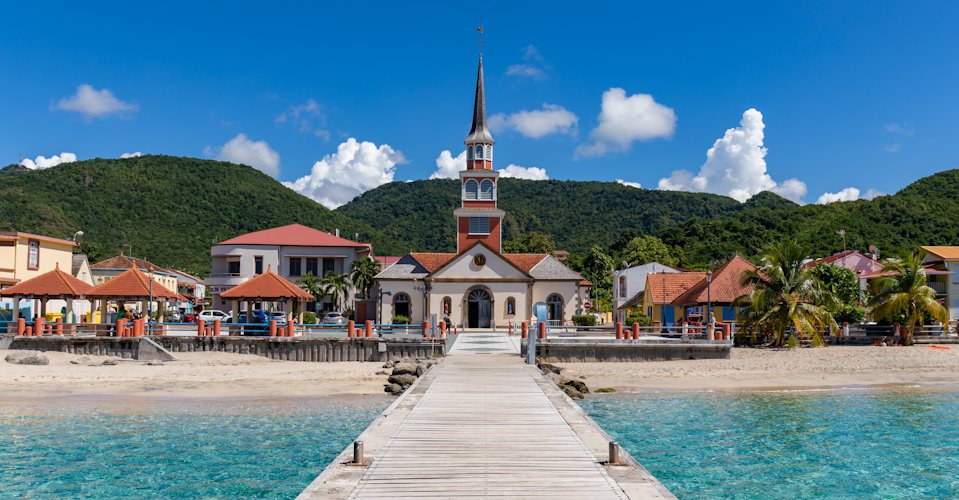 Les Anses d'Arlet, Martinique, FWI - The church on the seafront