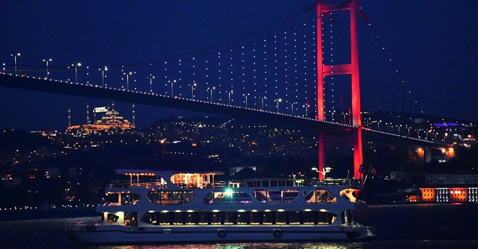 Abendliche Bootsfahrt auf dem Bosporus