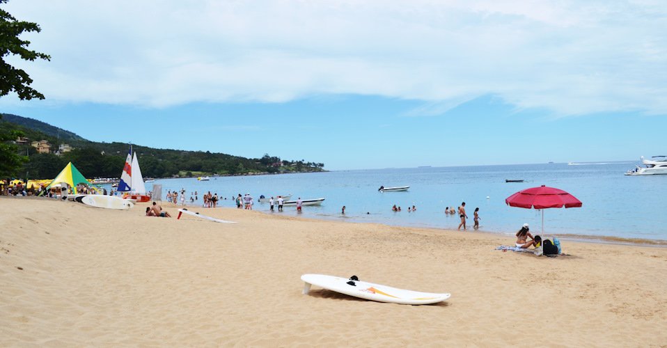 Mit dem Speedboot zum Strand