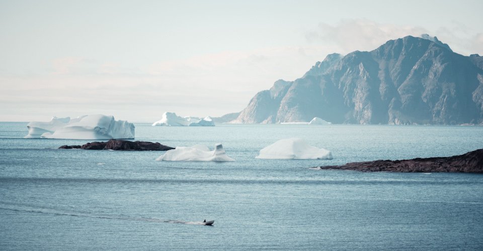 Eisberge vor Nanortalik per Speedboot