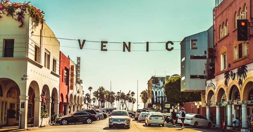 Los Angeles - september 4, 2019. Venice - Quarter of Los Angeles near famous Venice beach