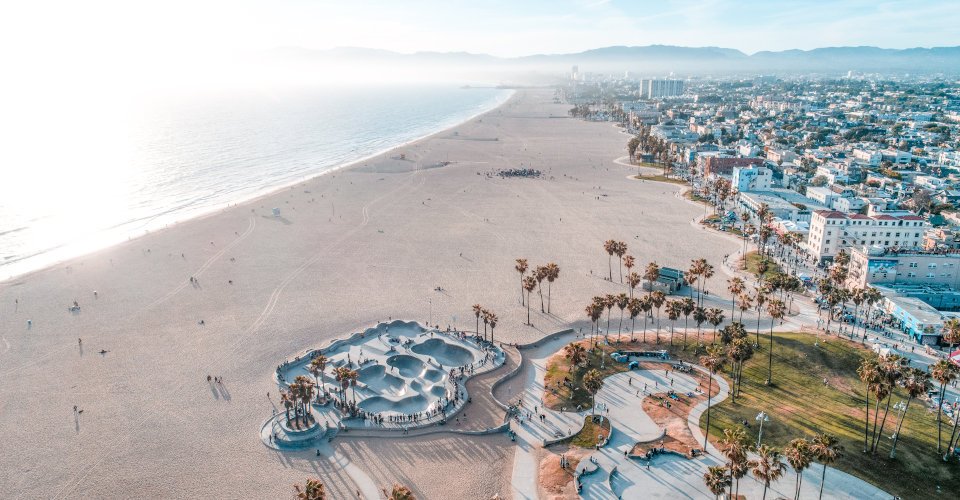 Venice Beach Aerial Los Angeles