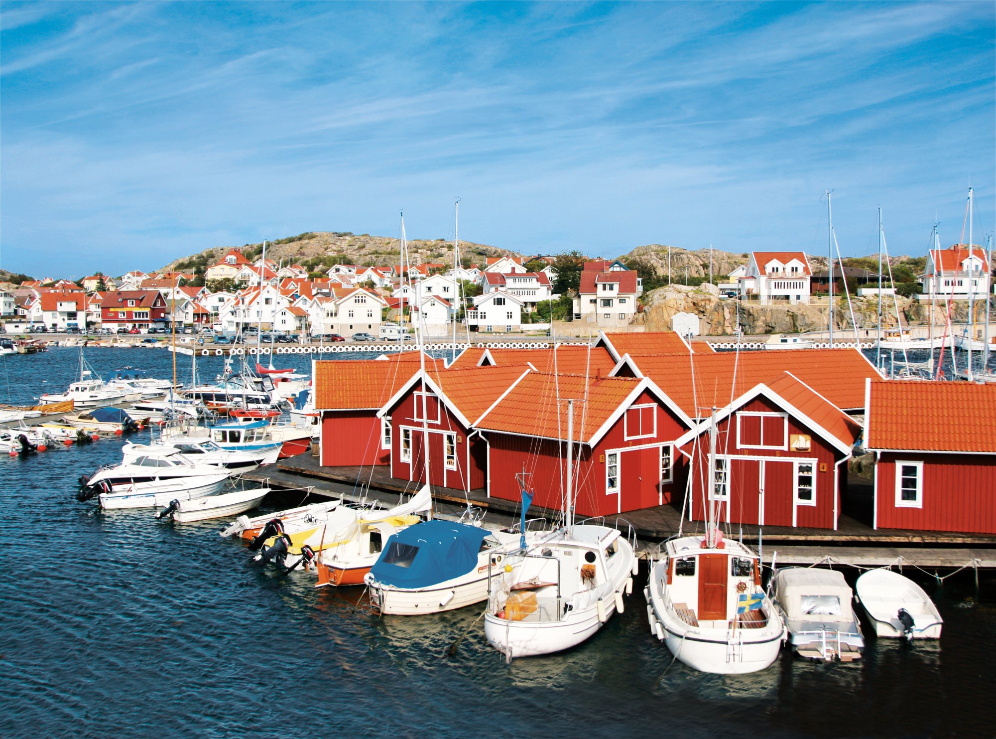 Blick auf den kleinen Hafen von Göteborg in Schweden