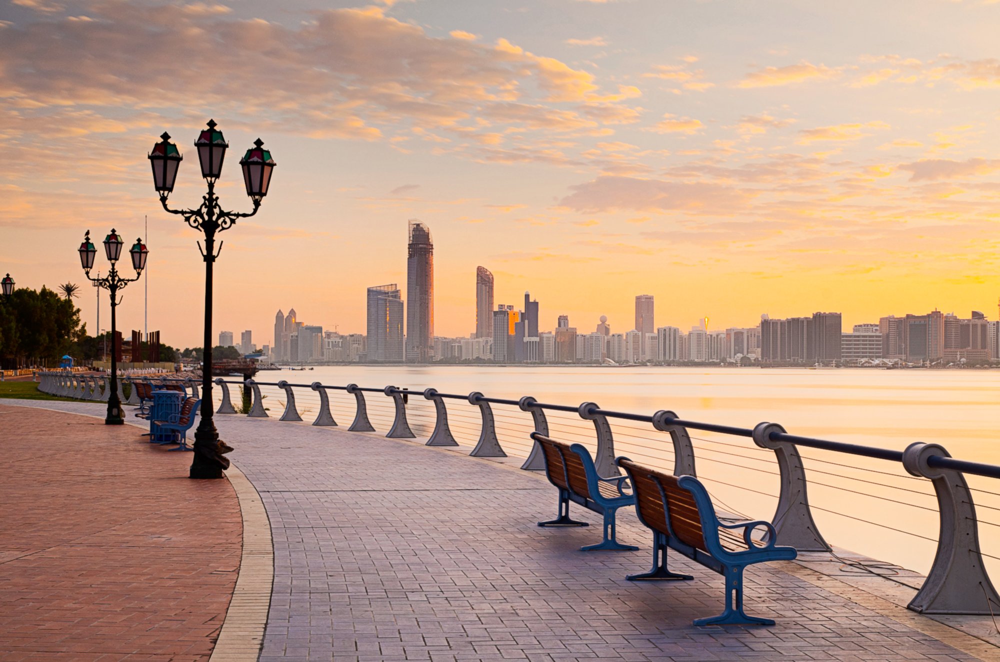 Abu Dhabi, City Skyline at dawn