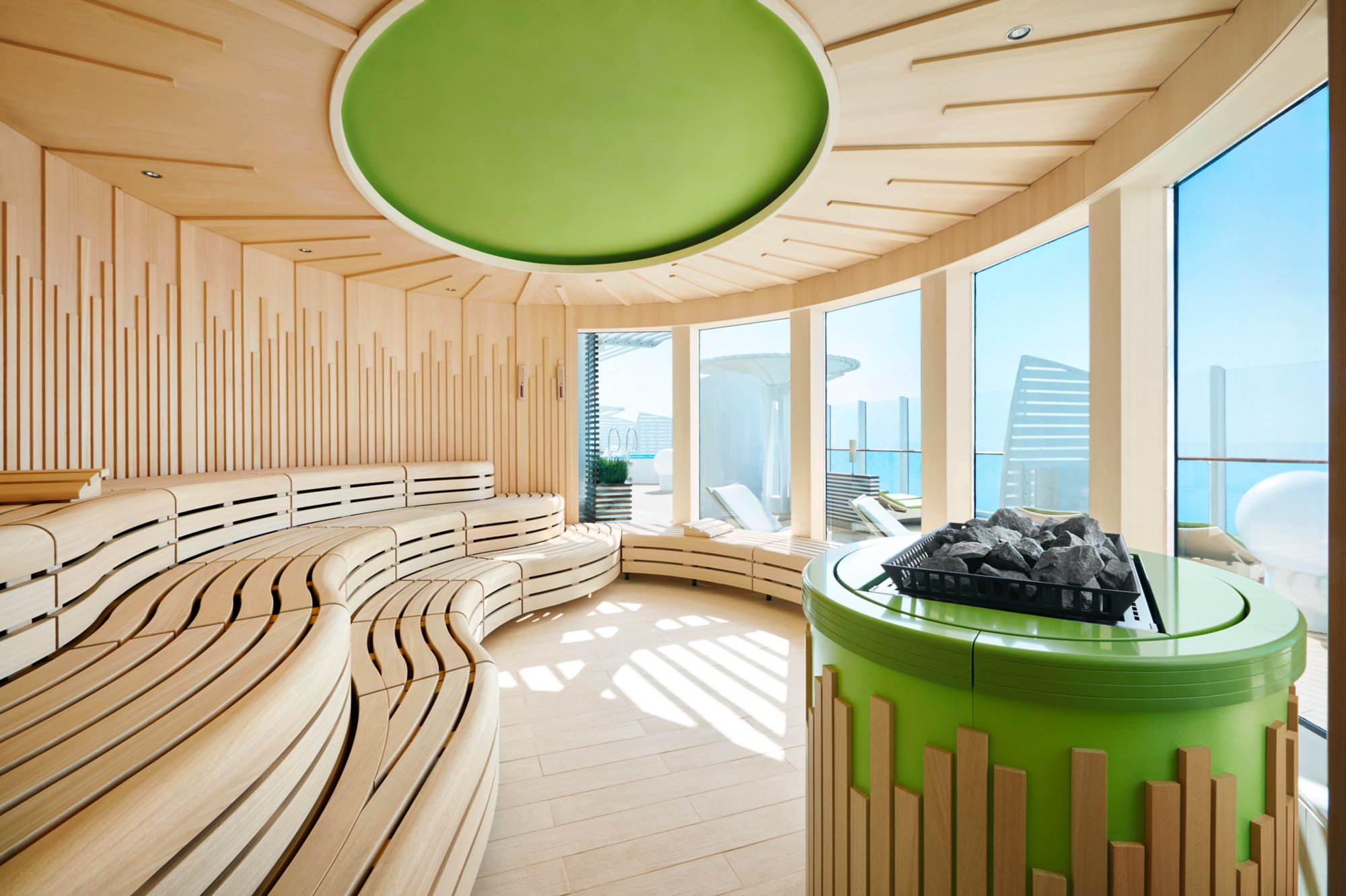 AIDAprima Wellnesbereich Sauna