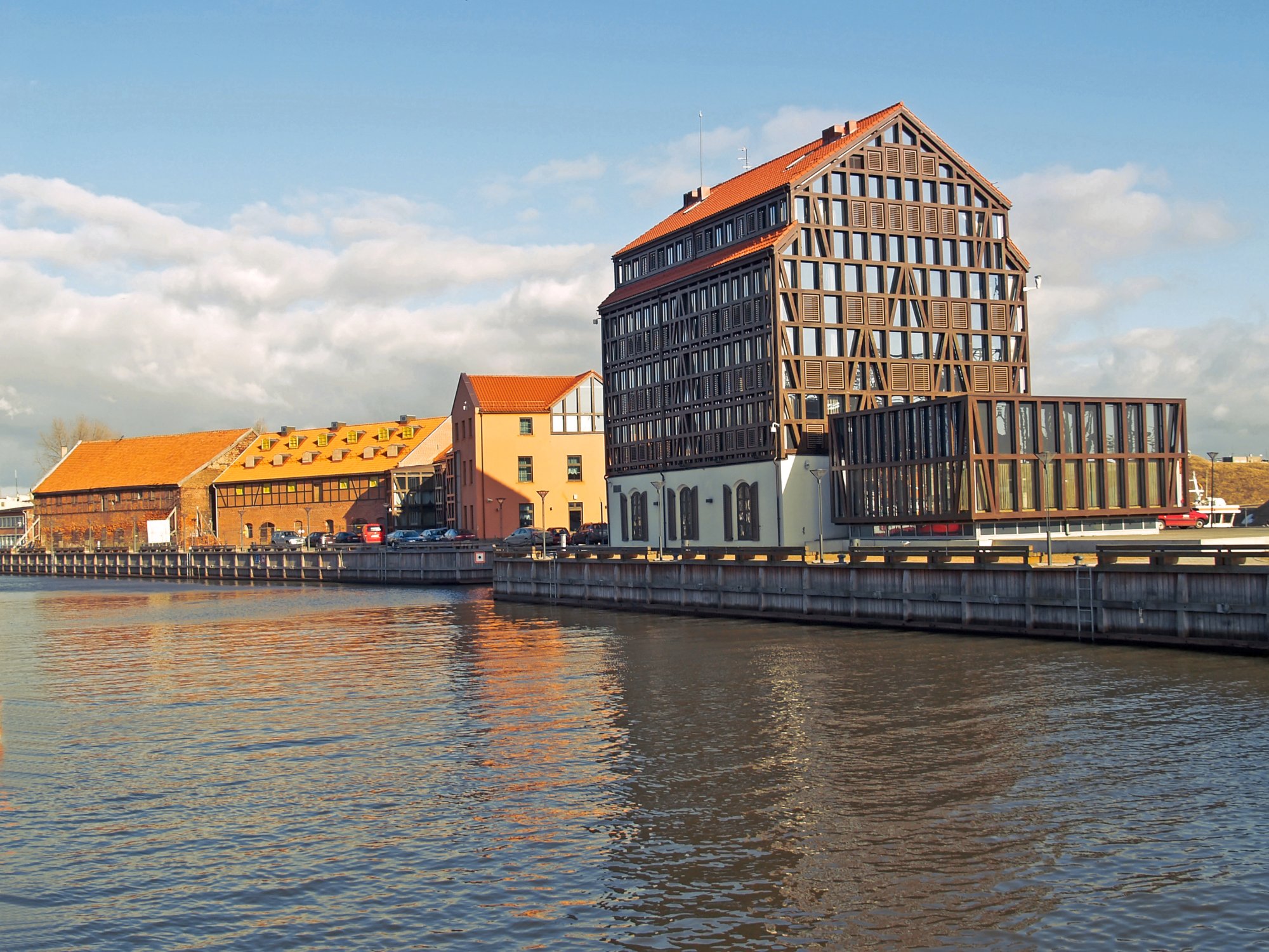 19121397 - klaipeda, lithuania  dana river embankment