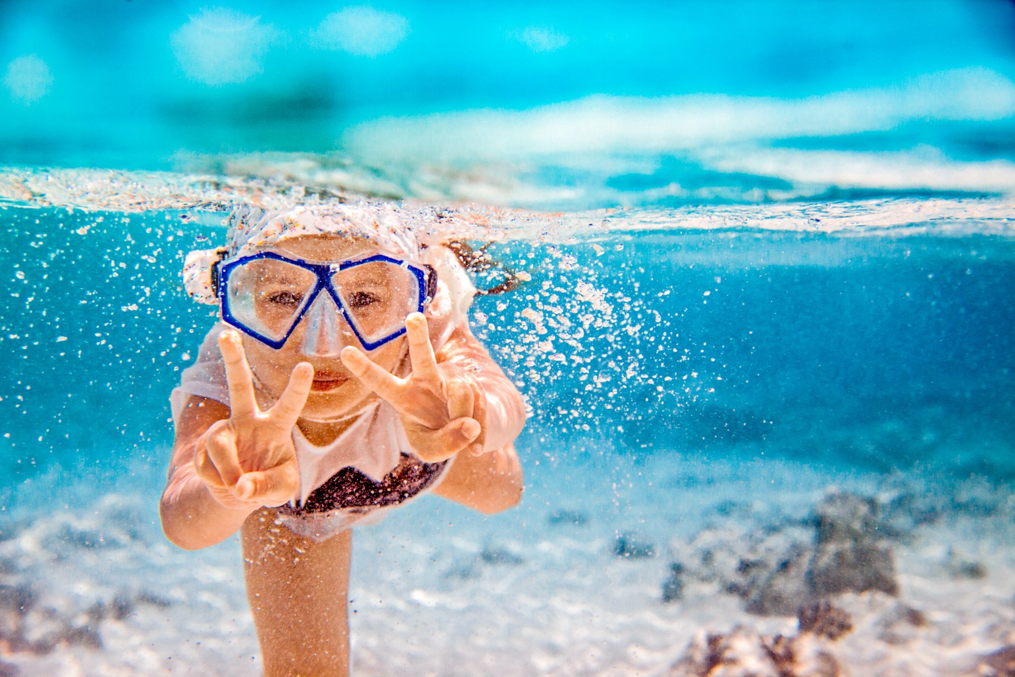 Underwater Snorkeling Adventure For Little Girl