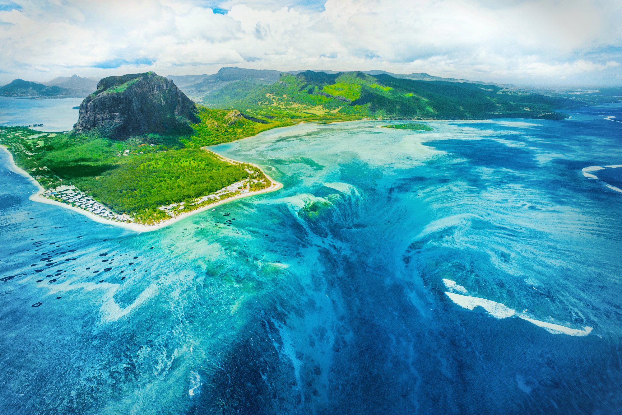 Blick auf Le Morne Brabant auf Mauritius