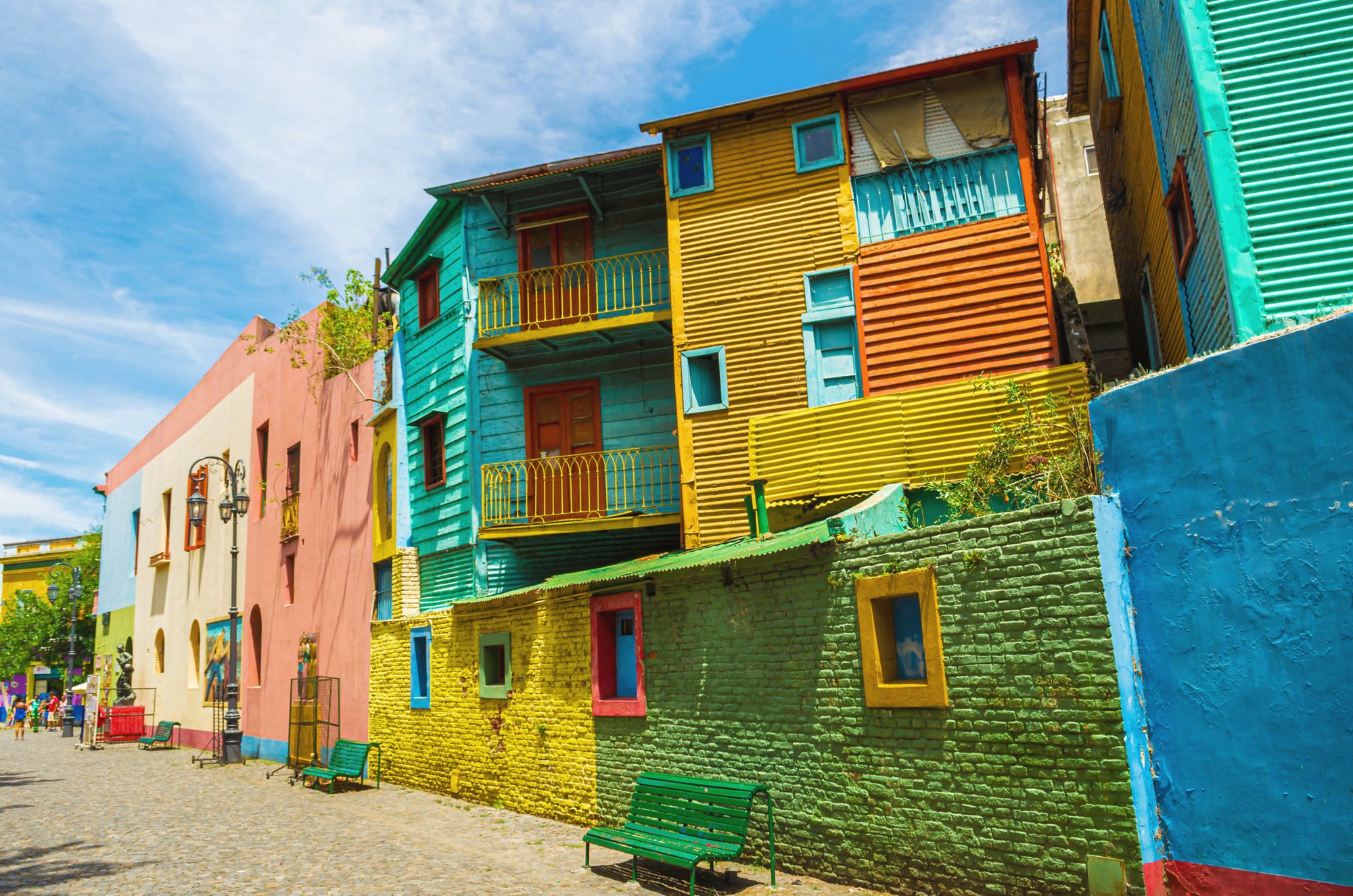 Colorido do Caminito, tradicional rua de la boca, bairro da cidade de Buenos Aires, Argentina